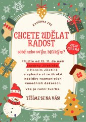 Vánoční dekorace v kavárně Jiřetínka 