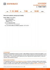 Oznámení o plánovaném přerušení dodávky elektrické energie č. 110061116871