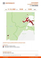 Oznámení o plánovaném přerušení dodávky elektrické energie č. 110061060806