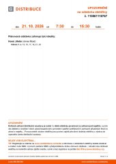 Oznámení o plánovaném přerušení dodávky elektrické energie č. 110061118767