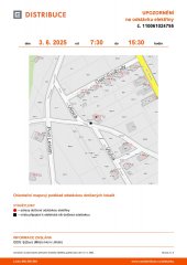 ‼ Oznámení o plánovaném přerušení dodávky elektrické energie č. 110061024795