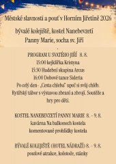 MĚSTSKÉ SLAVNOSTI A POUŤ 2026 PROGRAM