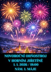 Novoroční ohňostroj v Horním Jiřetíně 