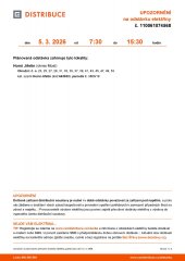 ‼ Oznámení o plánovaném přerušení dodávky elektrické energie č. 110061074568