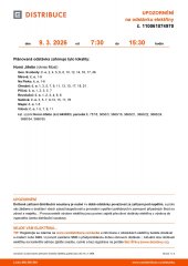 Oznámení o plánovaném přerušení dodávky elektrické energie č. 110061074970