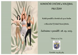 Kondiční cvičení a volejbal pro ženy 