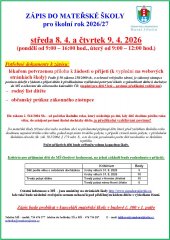 Zápis do mateřské školy 