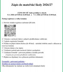 Zápis do mateřské školy 