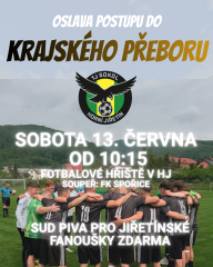 Oslava postupu do krajského přeboru