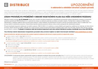 ČEZ Distribuce, a.s. - Upozornění k odstranění a okleštění stromoví a jiných porostů