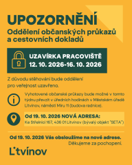 ‼ Upozornění MěÚ Litvínov_oddělení občanských průkazů a cestovních dokladů