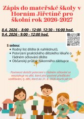 Zápis do mateřské školy 