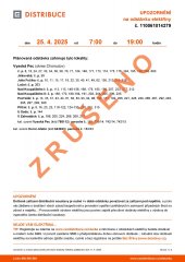 ‼ Oznámení o zrušení plánovaného přerušení dodávky elektrické energie č. 110061014279